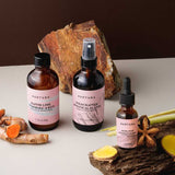 Set De Mascarilla Facial De Hierbas Detox + Bruma Facial Vigorizante + Aceite Facial