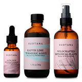 Set De Mascarilla Facial De Hierbas Detox + Bruma Facial Vigorizante + Aceite Facial