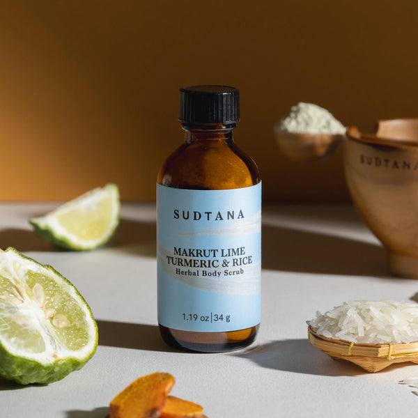 Mini Herbal Body Scrub & Rosemary Ginger & Sesame Uplifting Body Oil