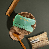 SUDTANA Natural Green Aventurine Quartz Gua Sha Comb