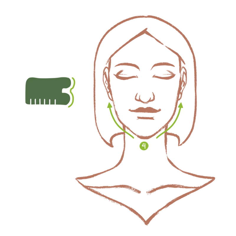 SUDTANA Natural Green Aventurine Quartz Gua Sha Comb